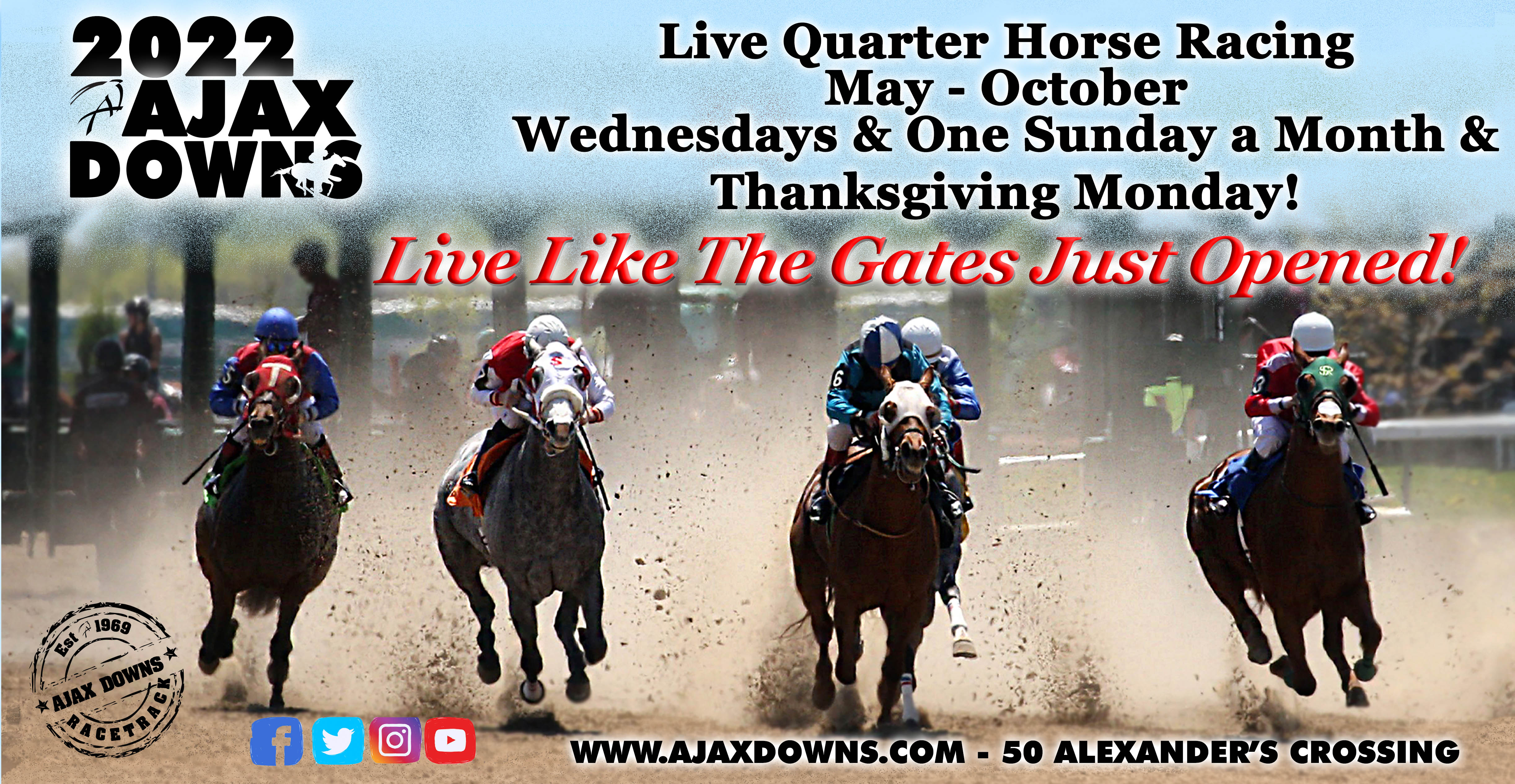 Wednesday Live Quarter horse racing - Ajax Downs